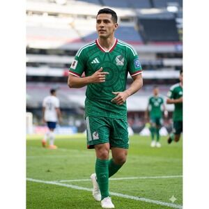 Adidas Mexico 2024 Inspired Home Soccer Jersey Green Mens Medium